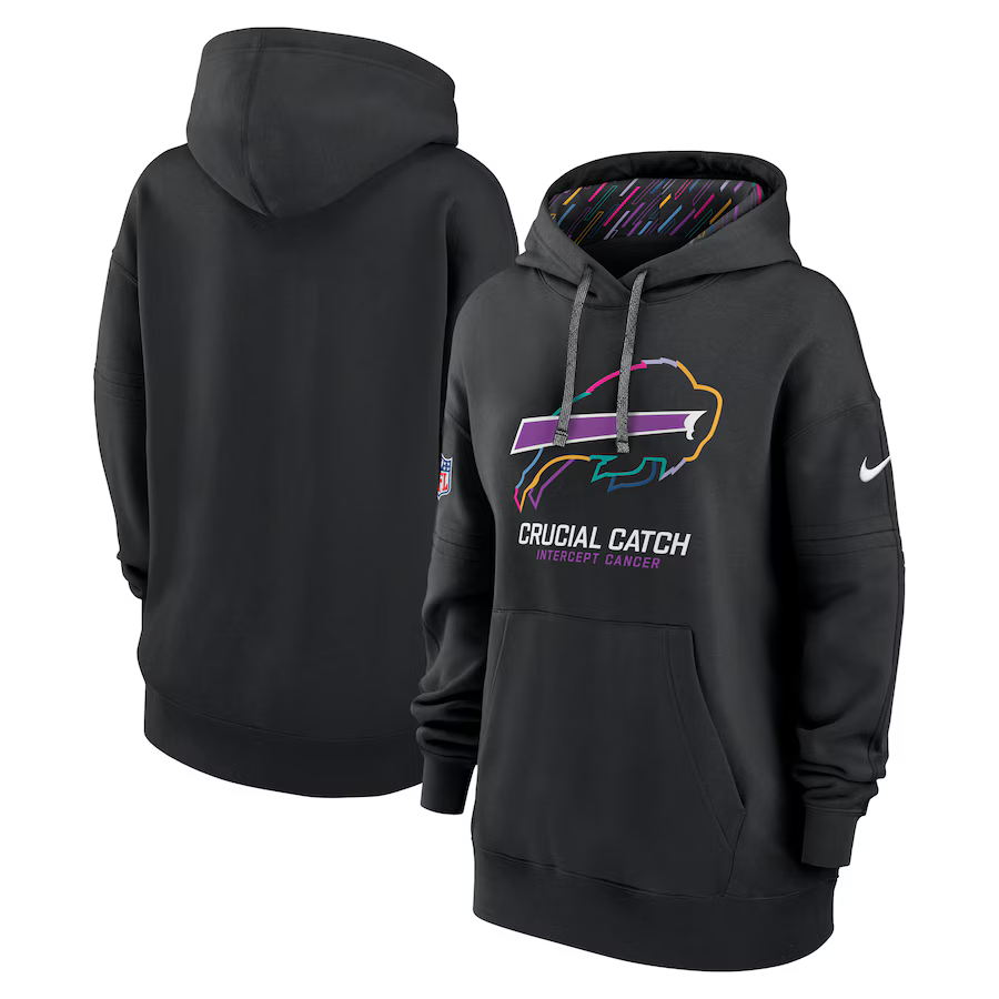Women Buffalo Bills Black 2024 Nike NFL hoodie 2->nfl t-shirts->Sports Accessory